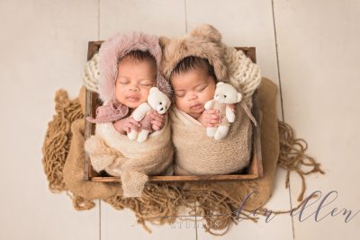 South Jersey Photographer for Newborn Twins Lin Ellen Studios